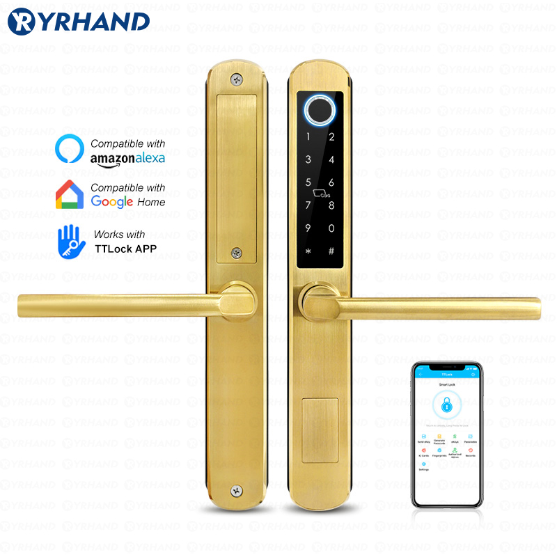 Home Security Keypad - Serrure intelligente en verre coulissant en