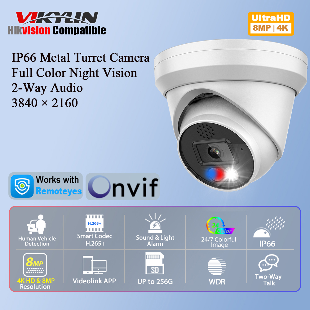 Home Security Options - Caméra IP Vikylin 4K 8MP avec
