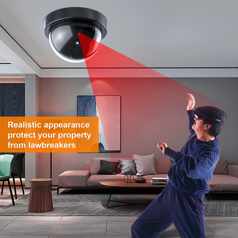 Home Security Lights Outdoors - Caméra de sécurité factice, caméra factice