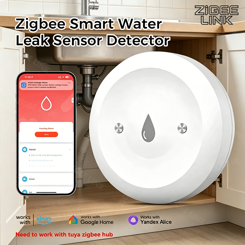 Home Security And Monitoring - Capteur intelligent de fuite d'eau Zigbee3.0,