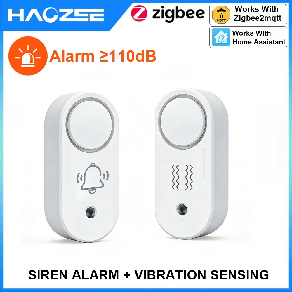 Home Security Options - Haozee Zigbee – sirène d'alarme 110dB,