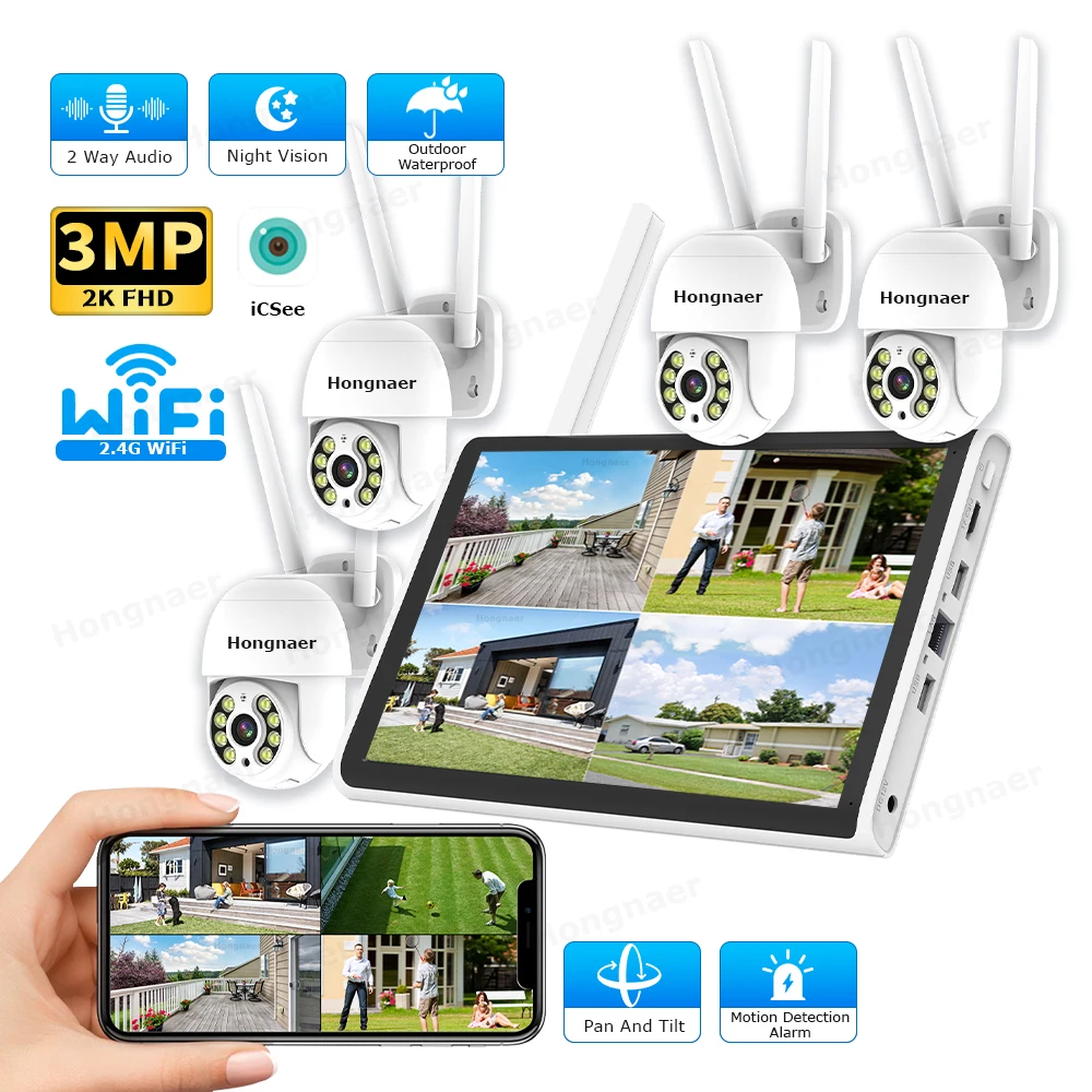 Home Security Video - Kit de Système de Caméras de
