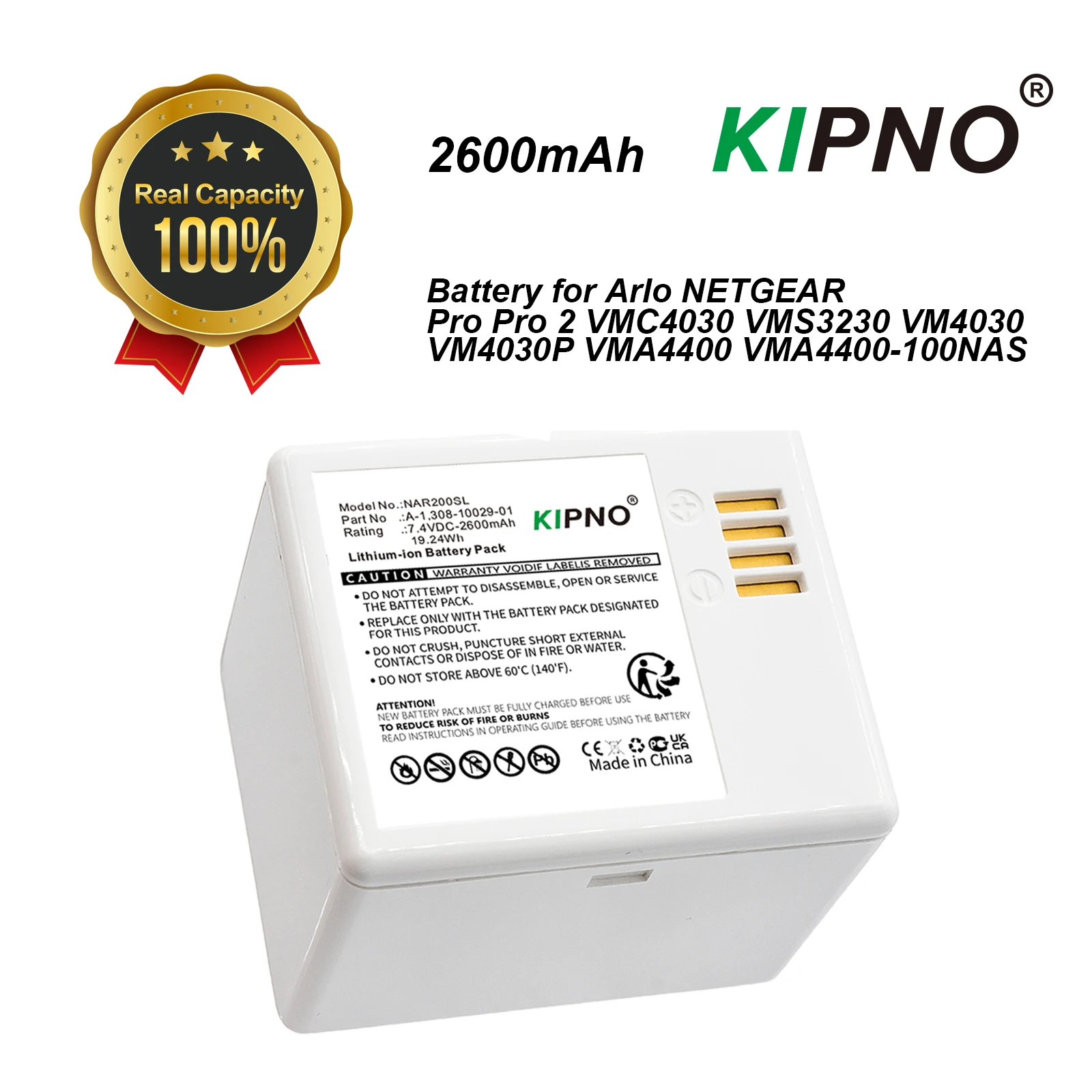 Home Security Arlo - KIPNO batterie de remplacement A-1 pour
