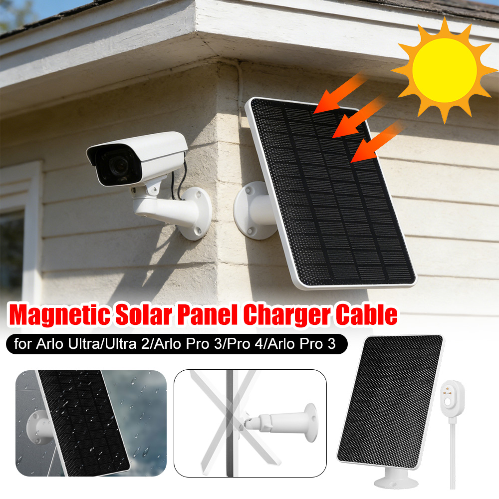 Camera Solar Wireless - Panneau solaire monocristallin 10W avec support
