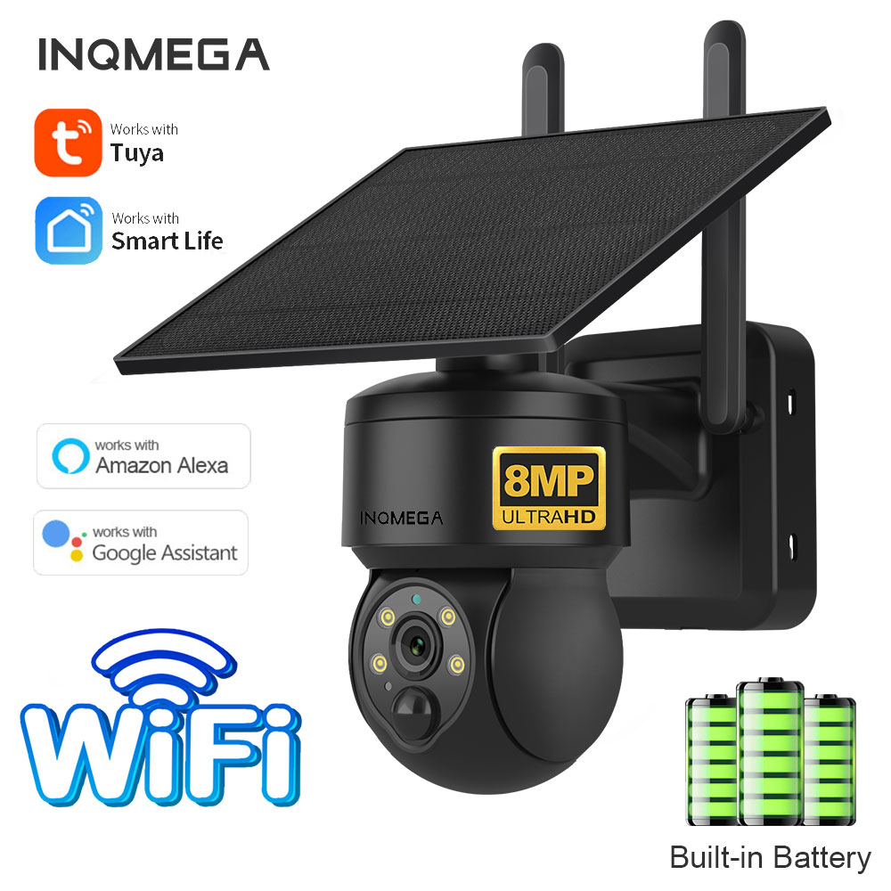 Camera Solar Wireless - INQMEGA 8MP TUYA caméra solaire détection
