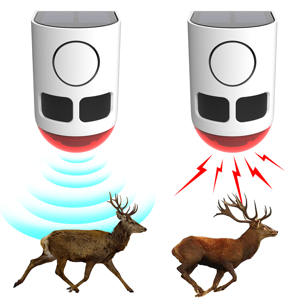 Home Security Lights Outdoors - Alarme solaire extérieure à détecteur de