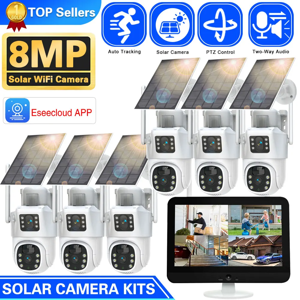 Camera Solar Wireless - Système de vidéosurveillance sans fil, kit