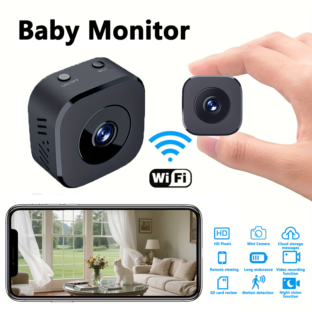 Home Security And Monitoring - 1080P HD Mini caméra WiFi sécurité