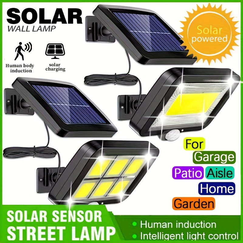 Home Security Lights Outdoors - LED solaire fendu applique extérieure étanche