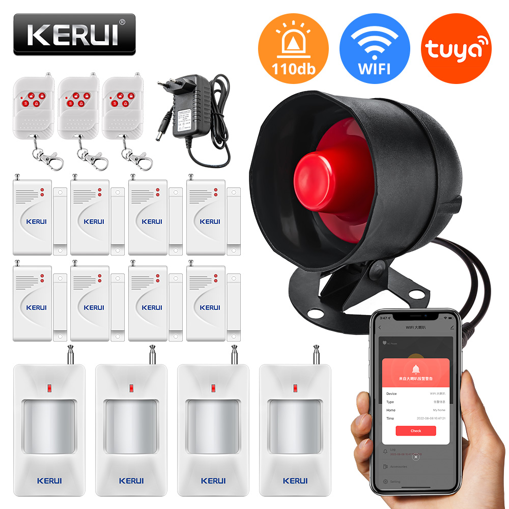 Sim Gsm Alarm - KERbiomtuya-Système d'alarme de sécurité domestique avec
