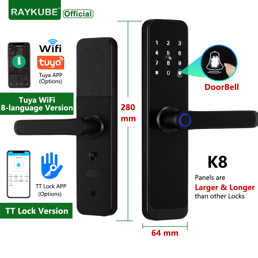 Home Security Keypad - RAYKUBE K8 serrure de porte intelligente