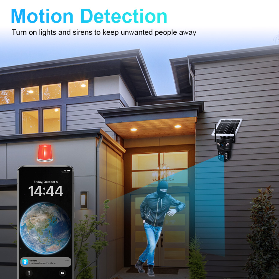 Caméra solaire WiFi 4G SIM KER - Home Security Video avis et prix