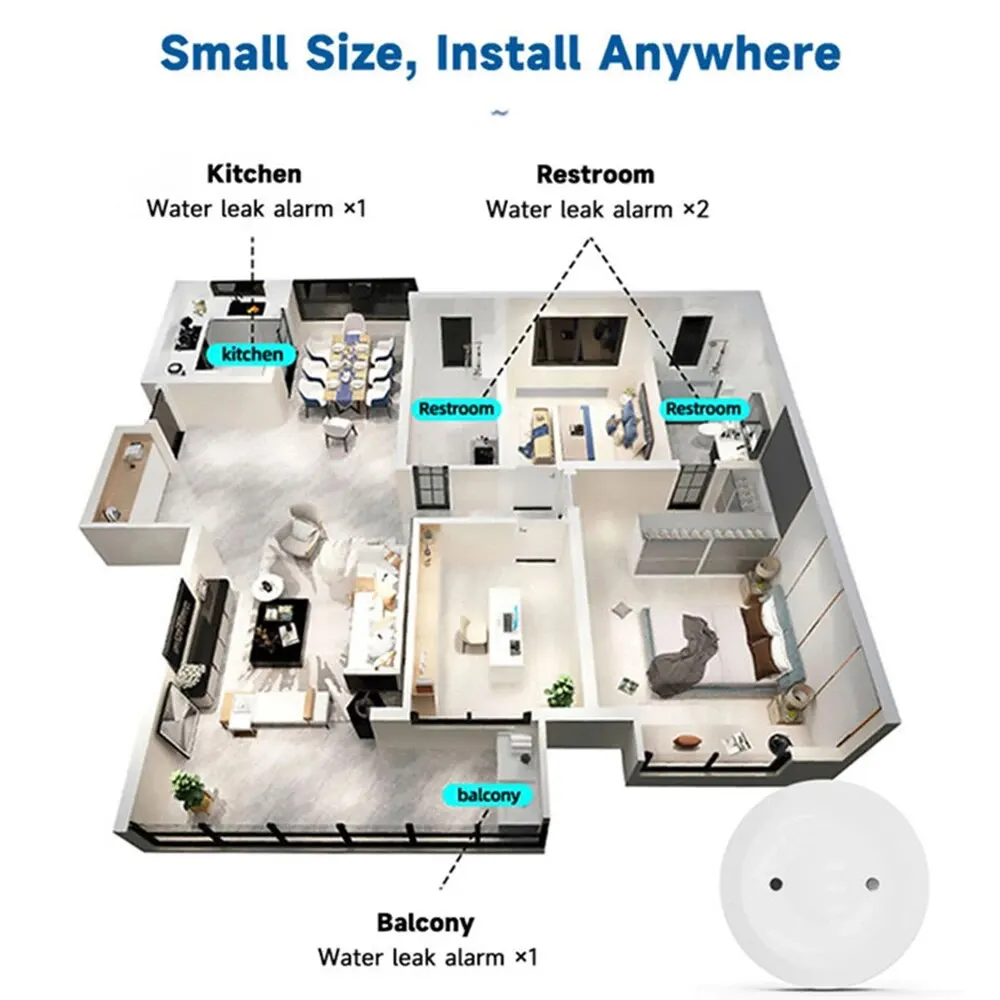 Capteur intelligent de fuite d - Home Security And Monitoring avis et prix