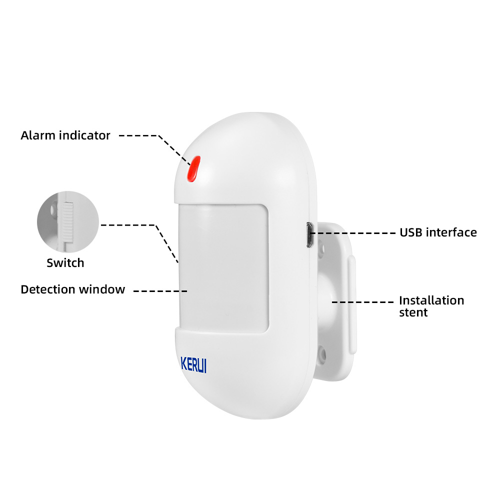 KERUI-Capteur de mouvement PIR - Sim Gsm Alarm avis et prix