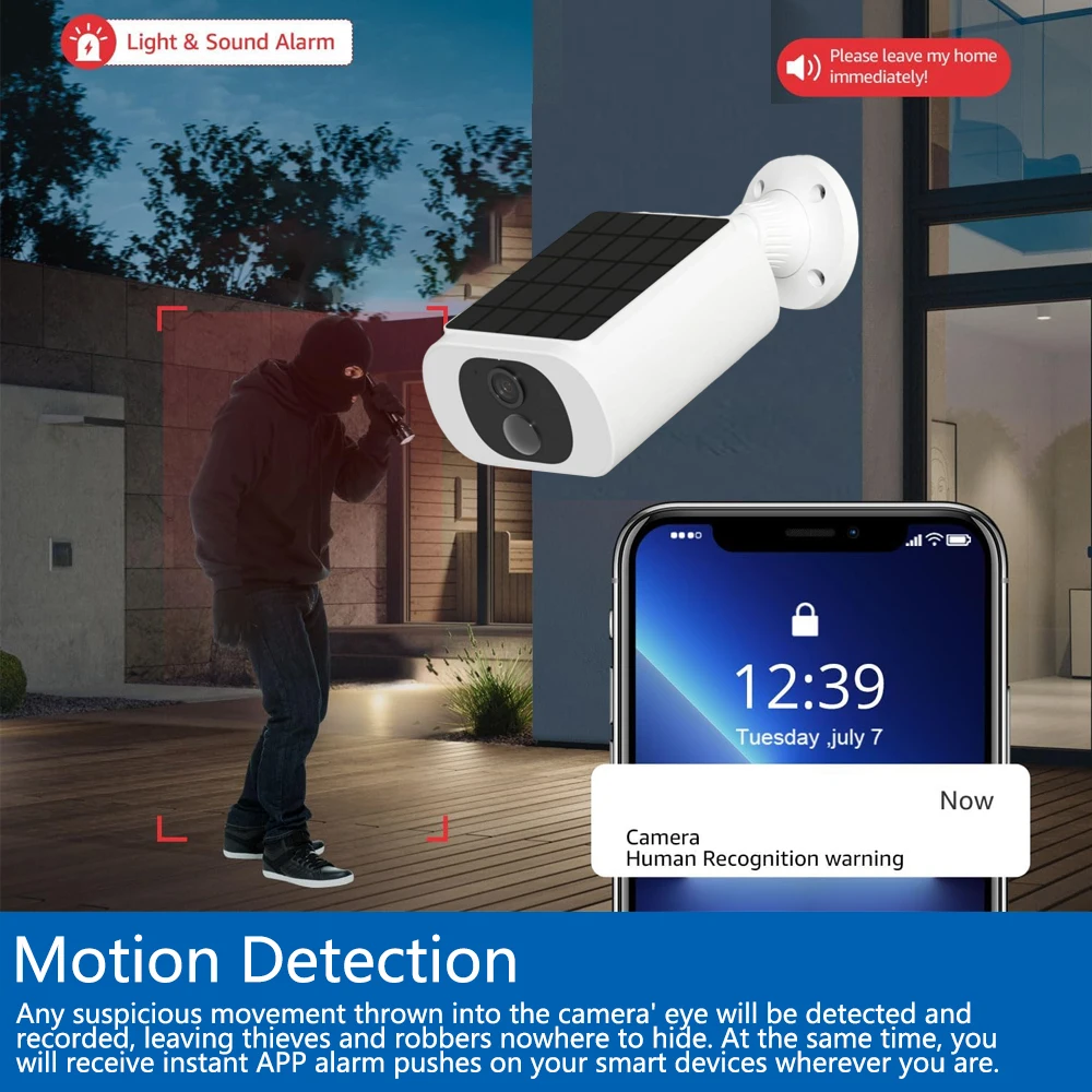 Caméra solaire sans fil 5MP Tu - Camera Solar Wireless avis et prix