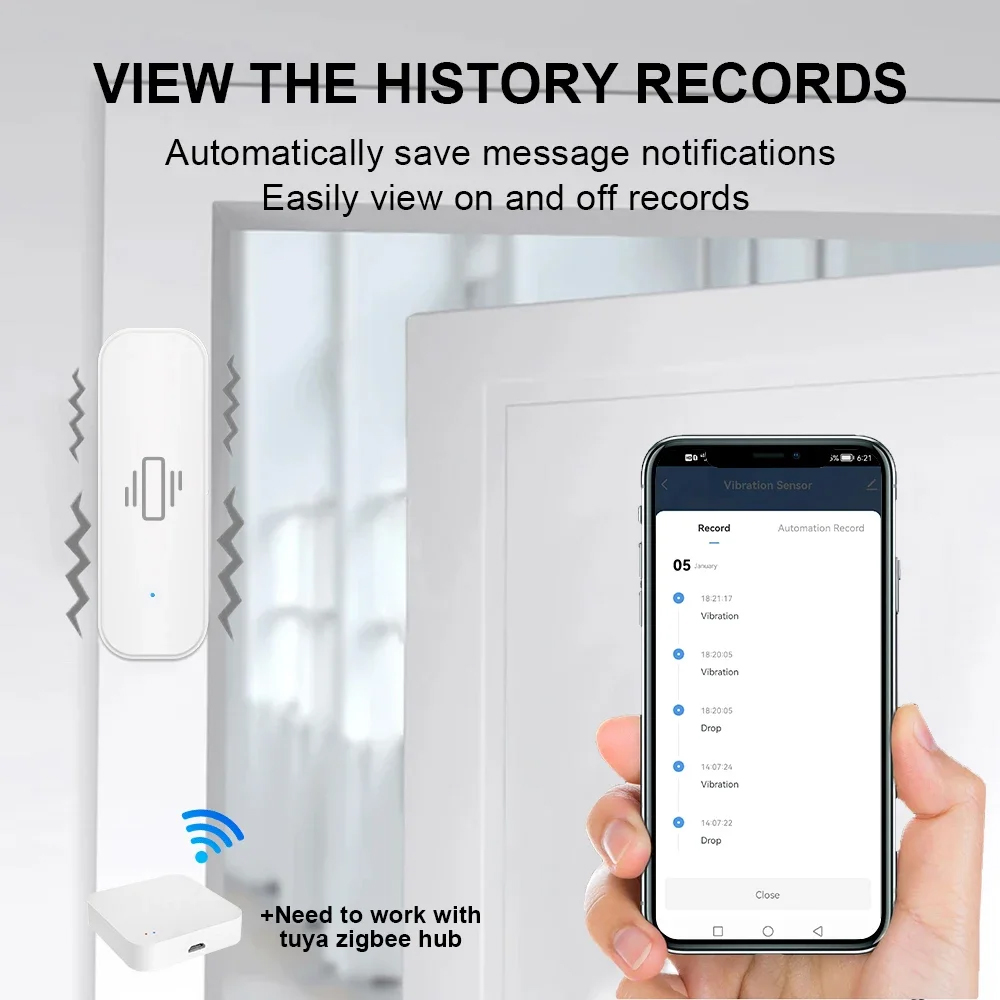 Capteur de vibrations intellig - Home Security And Monitoring avis et prix