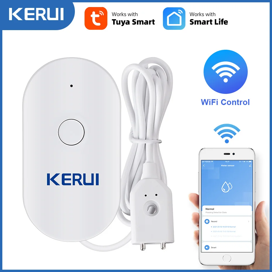 KERUI WiFi capteur d'eau maiso - Home Security And Monitoring avis et prix