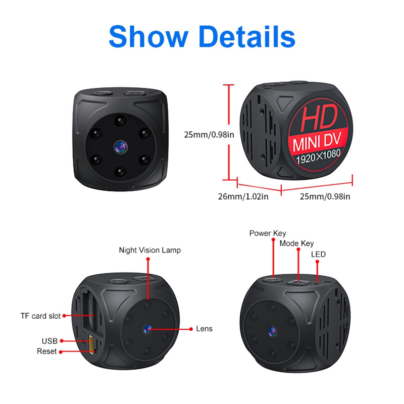 Mini caméra HD 1080p portable, - Home Security Video avis et prix
