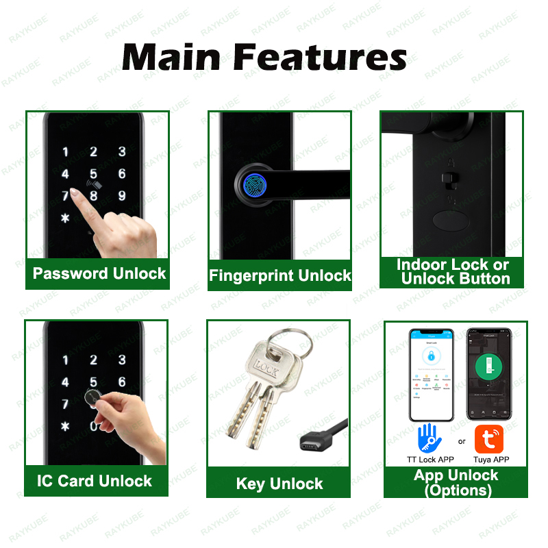 RAYKUBE K8 serrure de porte in - Home Security Keypad avis et prix