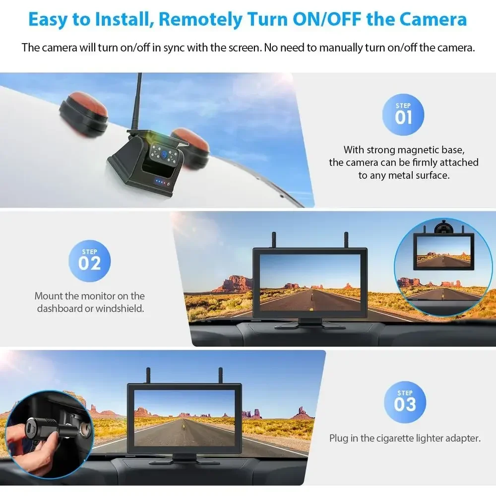 Caméra de recul solaire magnét - Camera Solar Wireless avis et prix